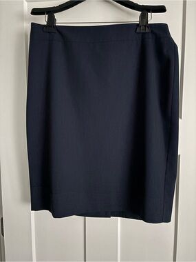 Ann Taylor Navy Pencil Skirt - Classic Workwear